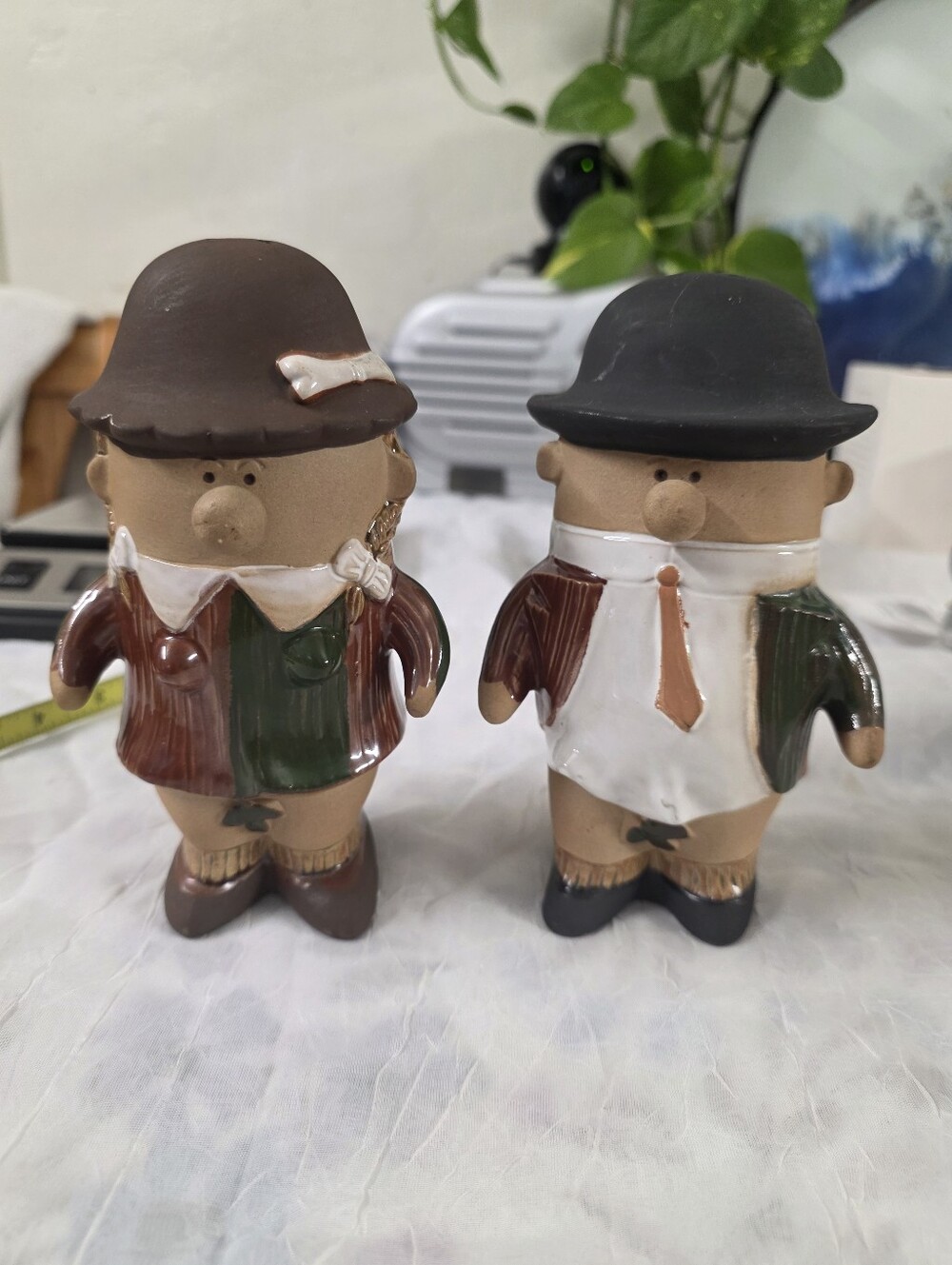Lego Japan "Dutch" Man & Wife Naughty salt & Pepper shakers vintage 1970s.